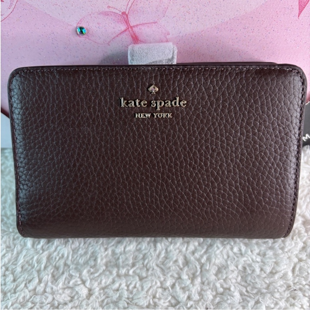 Kate Spade Dark Brown Textured Wallet